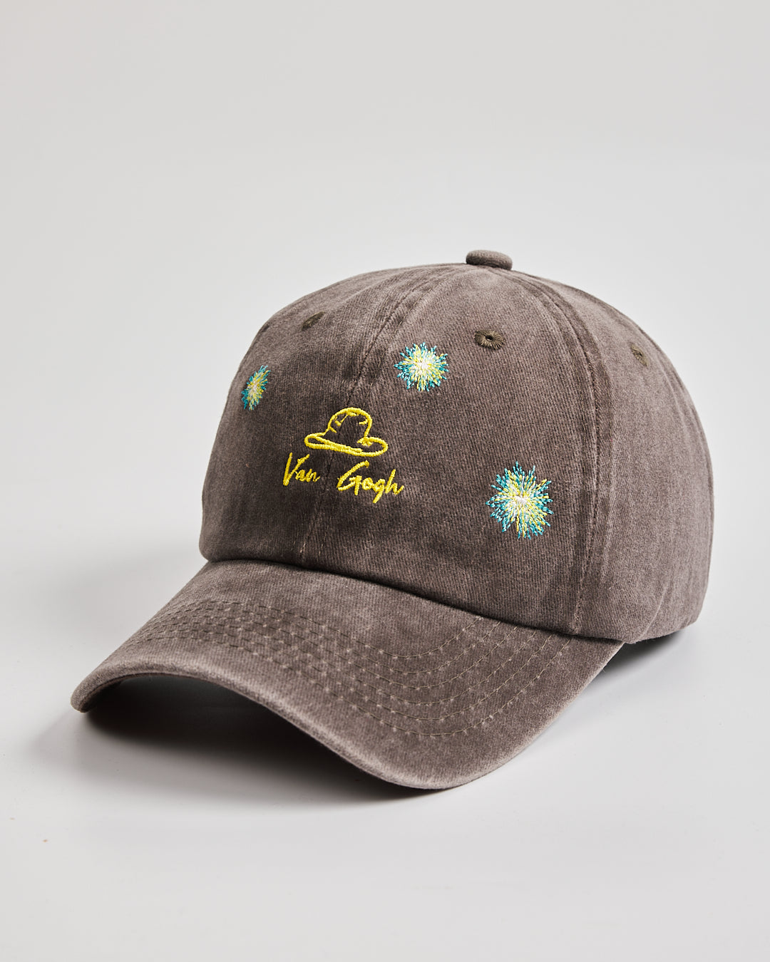 Side view of Van Gogh Brown Washed Cap