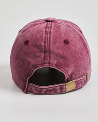 Back view of Van Gogh Burgundy Washed Cap