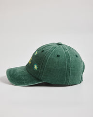 Van Gogh Dark Green Washed Cap on a light gray background