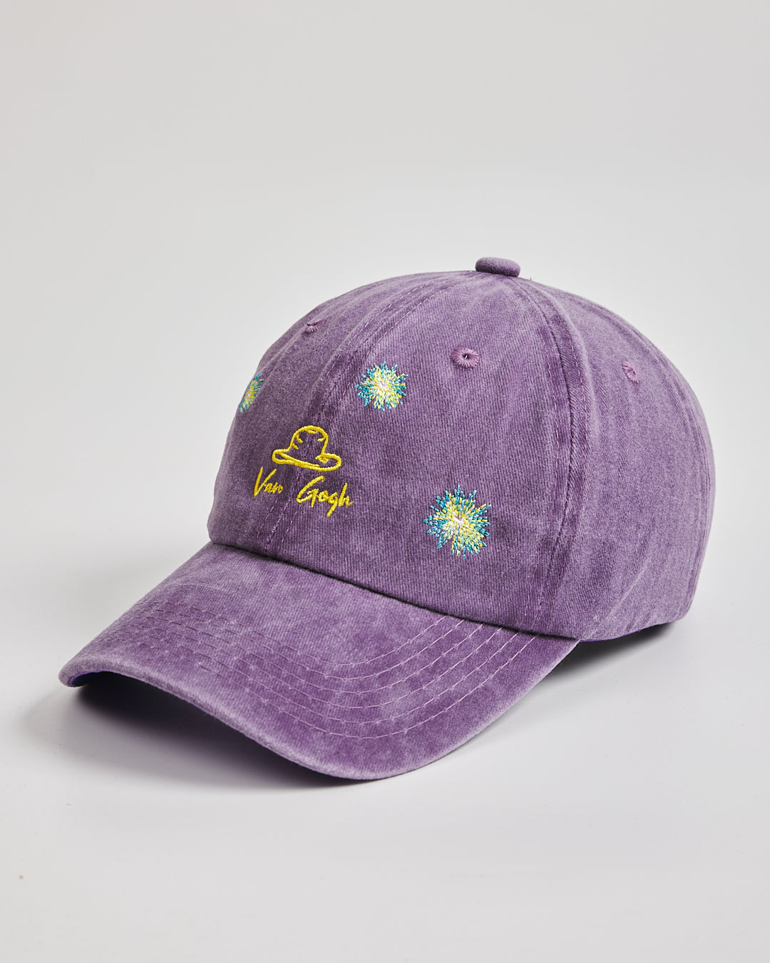 Side view of Van Gogh Purple Washed Cap