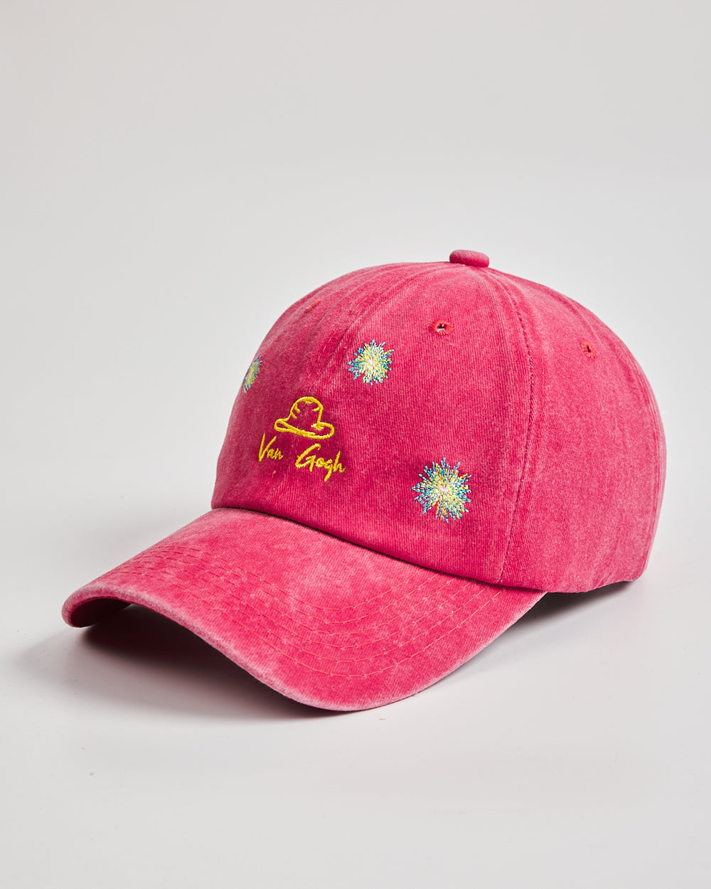 Side view of Van Gogh Red Washed Cap