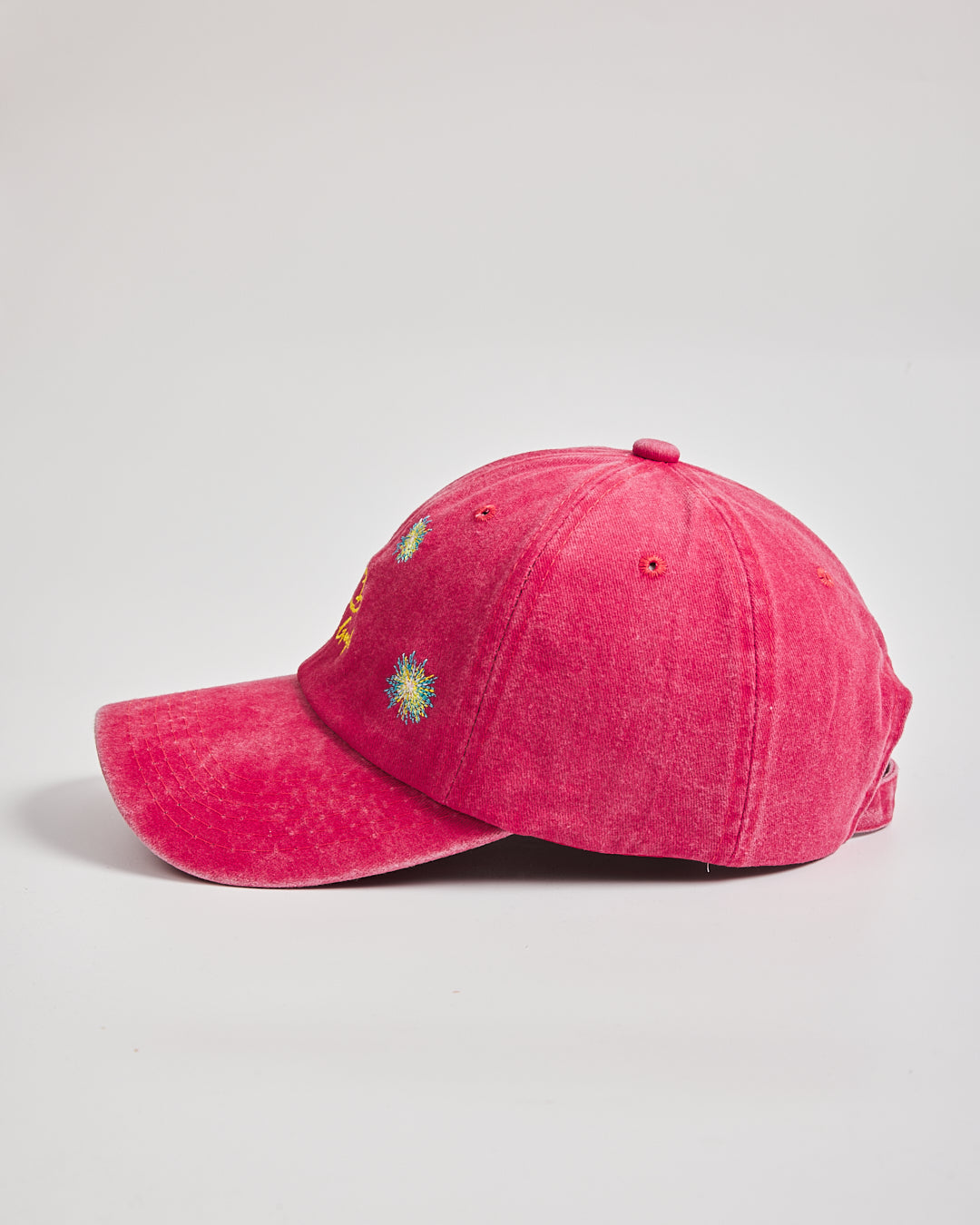 Van Gogh Red Washed Cap on a light gray background