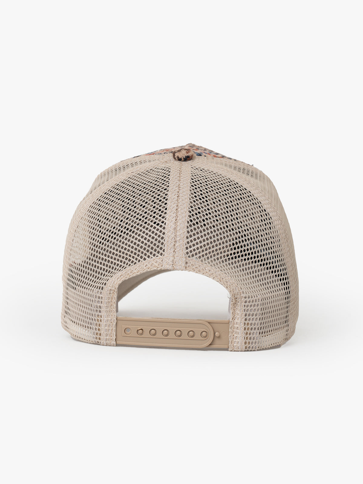 Back view of Vegas Beige Trucker Hat