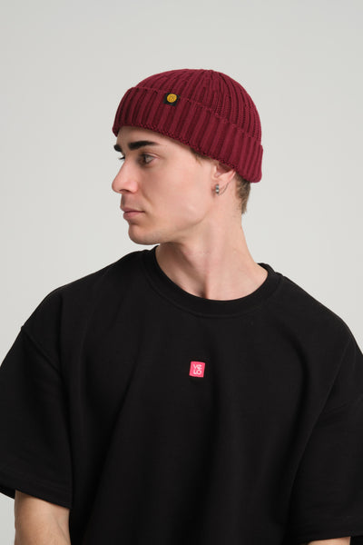 Burgundy Fisherman Beanie