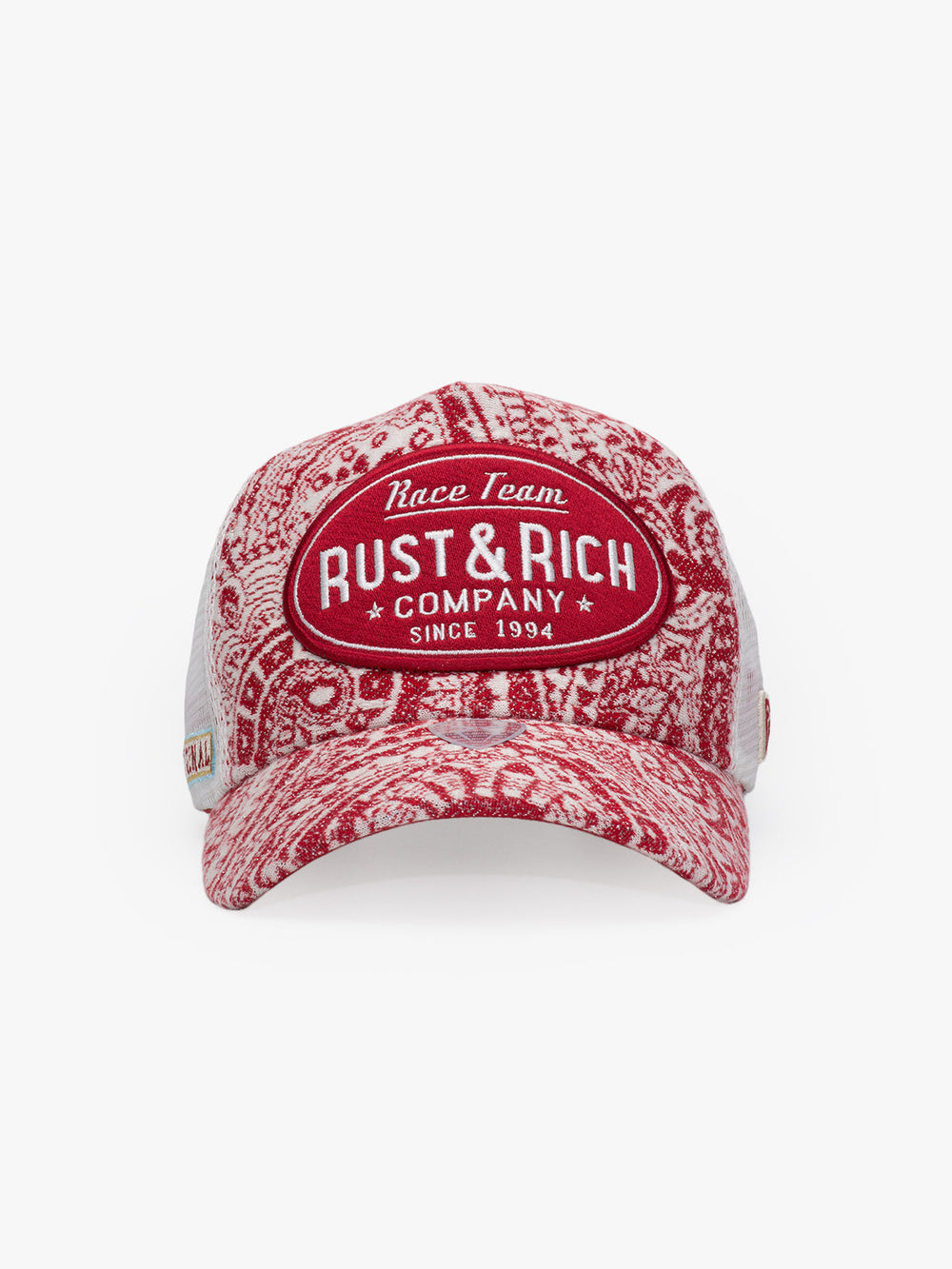 Front view of Vintage Race Burgundy Trucker Hat