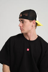 Yellow Trucker Cap With Free Patch
