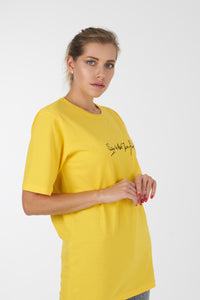 Yellow Embroidered T-shirt