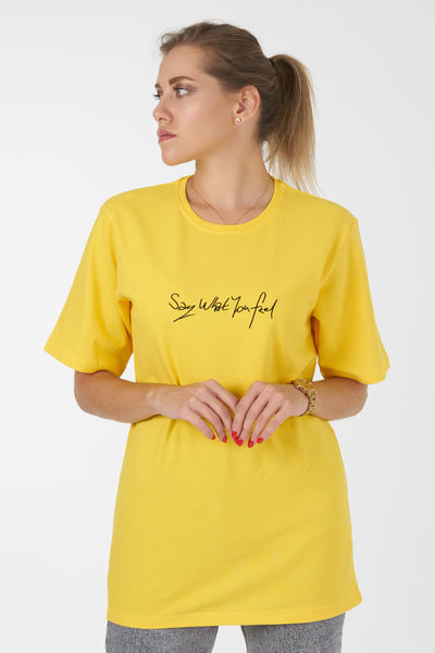 Yellow Embroidered T-shirt
