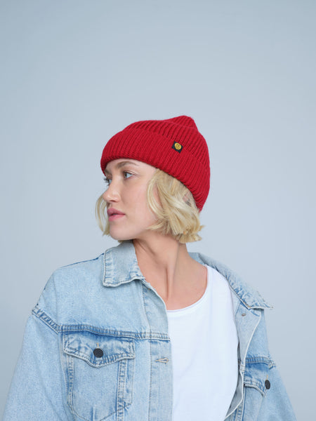 Cherry Red Lux Beanie