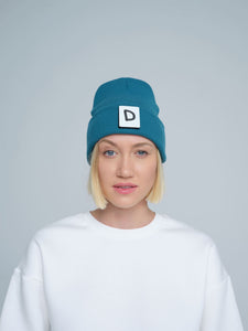 Dark Cyan Beaniemal Design Beanie