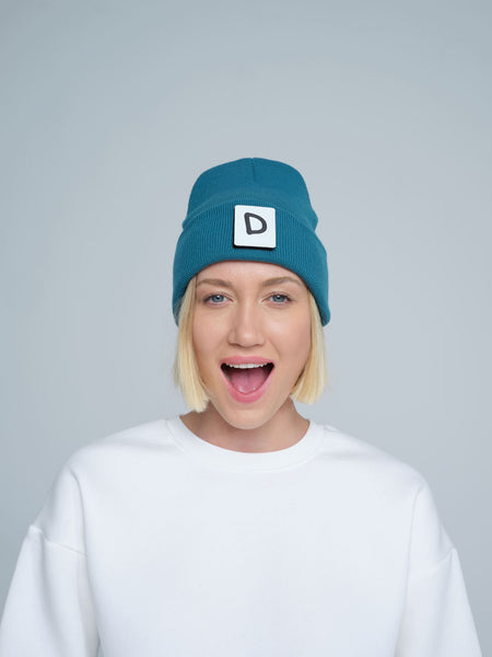 Dark Cyan Beaniemal Design Beanie