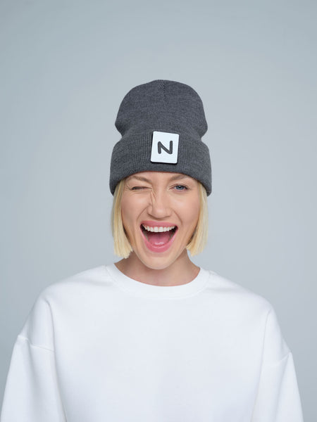 Dark Grey Beaniemal Design Beanie