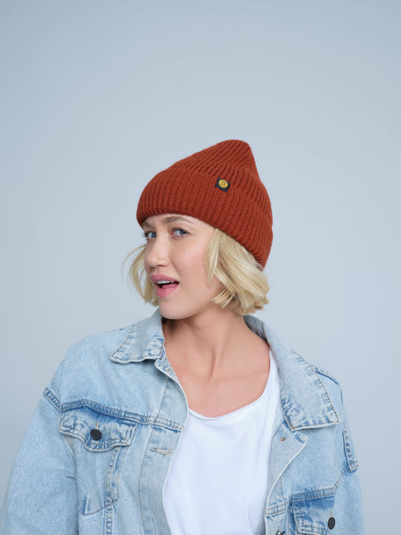 Dark Orange Lux Beanie