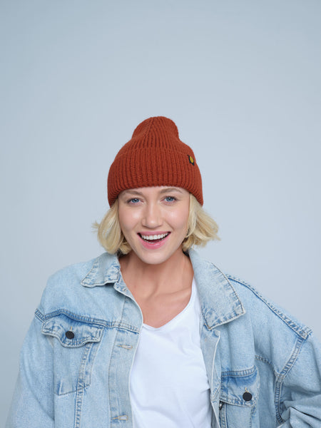 Dark Orange Lux Beanie