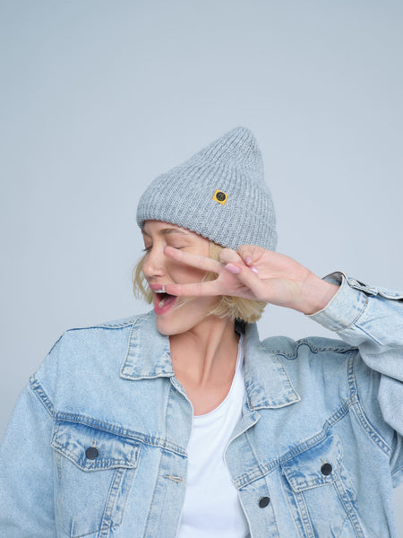 Grey Lux Beanie