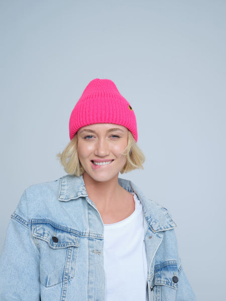 Hot Pink Lux Beanie