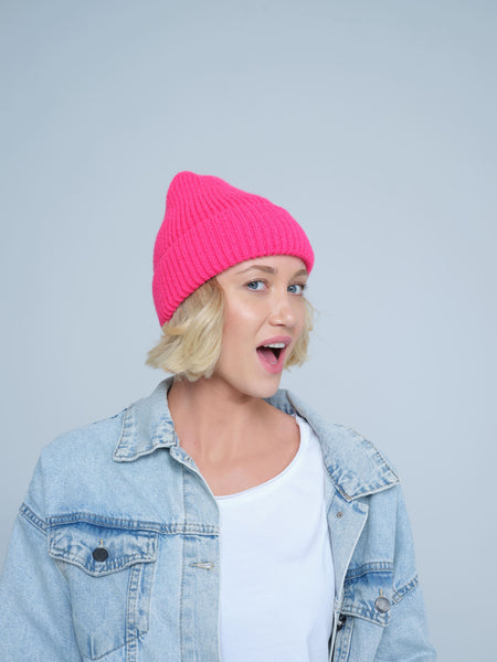 Hot Pink Lux Beanie