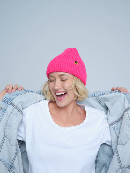 Hot Pink Lux Beanie