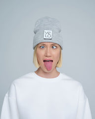 Light Grey Patch Ready Beanie