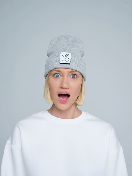 Light Grey Beaniemal Design Beanie