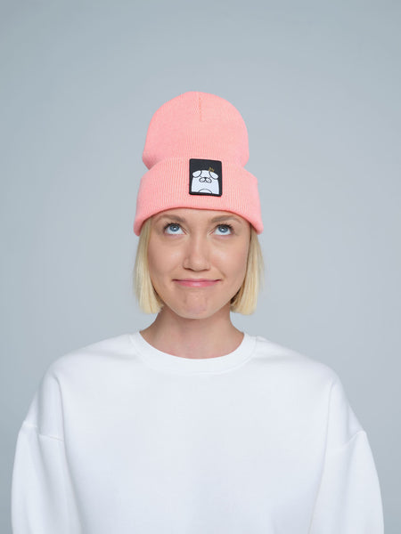 Peachy Pink Beaniemal Design Beanie