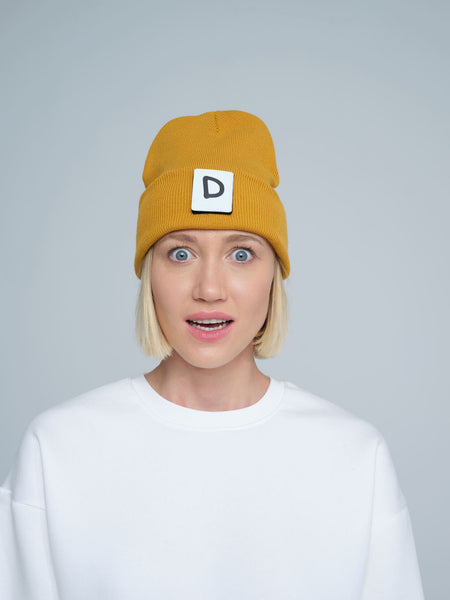 Mustard Beaniemal Design Beanie