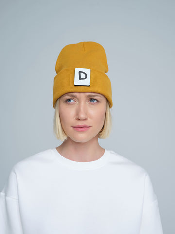 Mustard Beaniemal Design Beanie