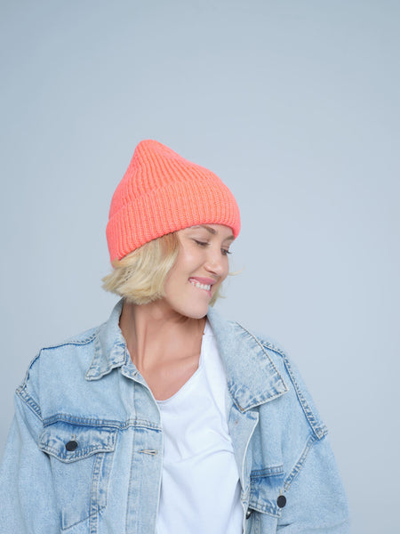 Neon Orange Lux Beanie