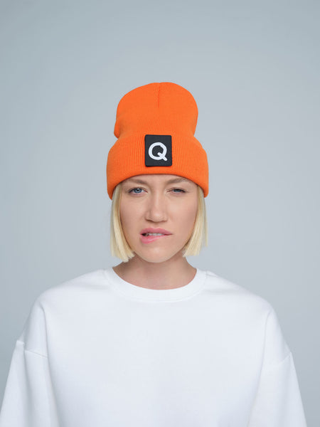 Orange Beaniemal Design Beanie