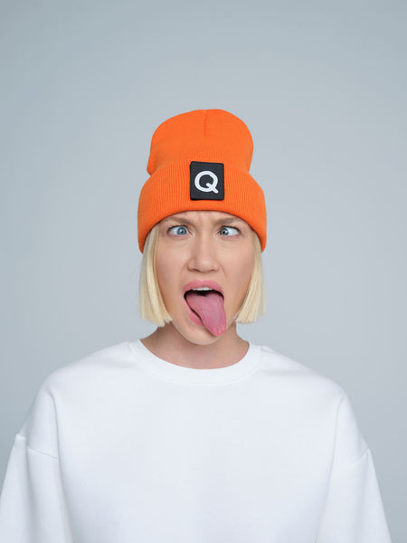 Orange Beaniemal Design Beanie