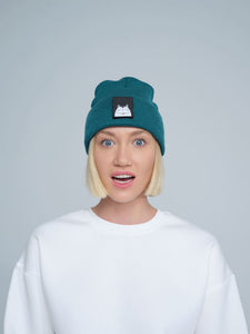 Teal Beaniemal Design Beanie