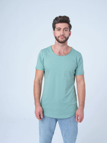 Candy Green  Basic Longline T-Shirt