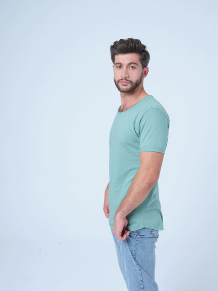 Candy Green  Basic Longline T-Shirt