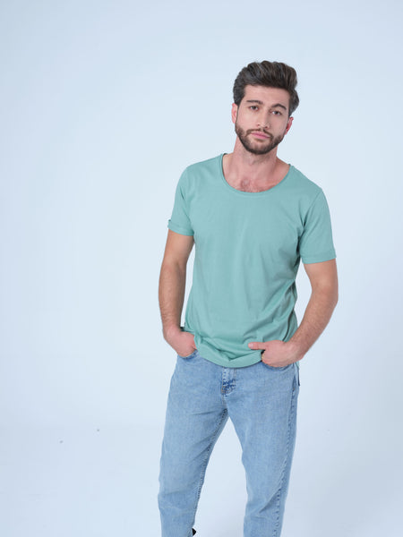 Candy Green  Basic Longline T-Shirt