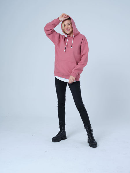 Deep Blush Hibiscus Hoodie