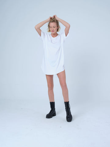 White Longline Fit T-shirt