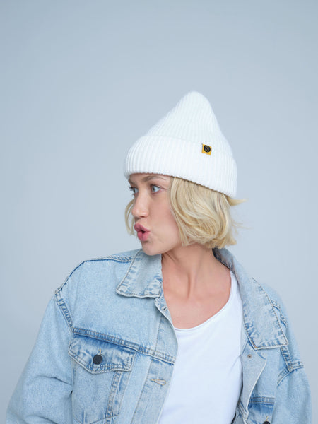 White Lux Beanie